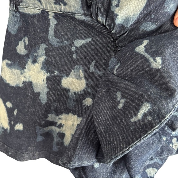 Oríré Bubi Denim Ruffle Mini Skirt Unique Designer Sustainable Nigerian African - Picture 8 of 9